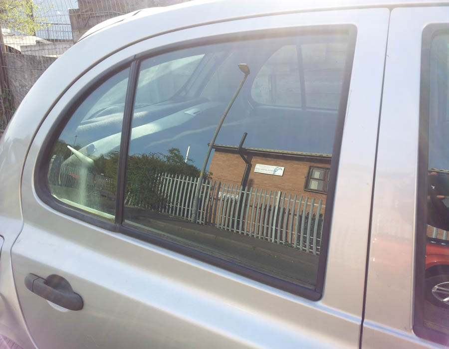 Nissan Micra E door-window-glass-driver-side-rear